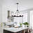 6 - Light Dimmable Wagon Wheel Chandelier