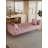 71 inch convertible love seat sofa, American retro pink velvet, suitable for small living room, bedroom, office-868576203