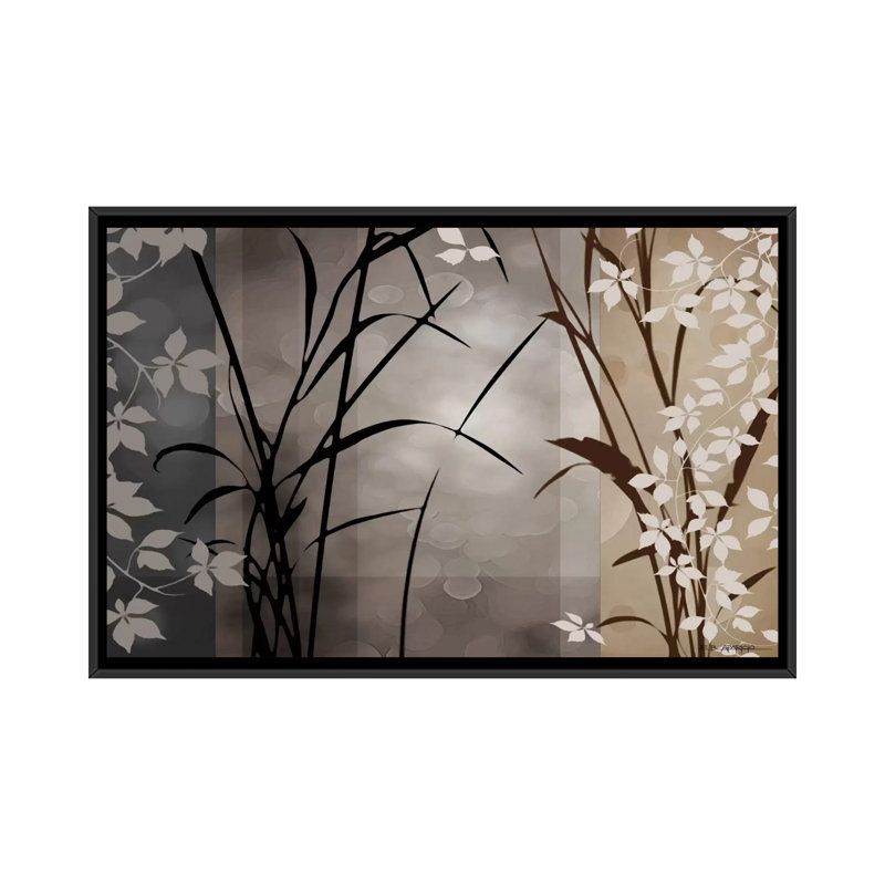 «Silver Whispers II» par Edward Aparicio, reproduction sur toile tendue, H 18 po x l 26 po x P 1,5 po, Toile avec cadre noir