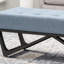 Banc moderne bleu avec siège à point gaufré H 16,5 po x l 46,49 po x P 17,5 po