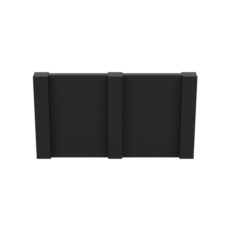 Cloison 1 panneau autoportante, Noir, H 72 po x l 132 po x P 12 po