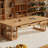 Burlywood Rectangular Solid Wood with 6 drawers desk-1167848533