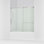 Elate Sliding Bath Door, 56-3/4-In H X 56-1/4 - 59-5/8-In W, With 1/4-In Thick Crystal Clear Glass