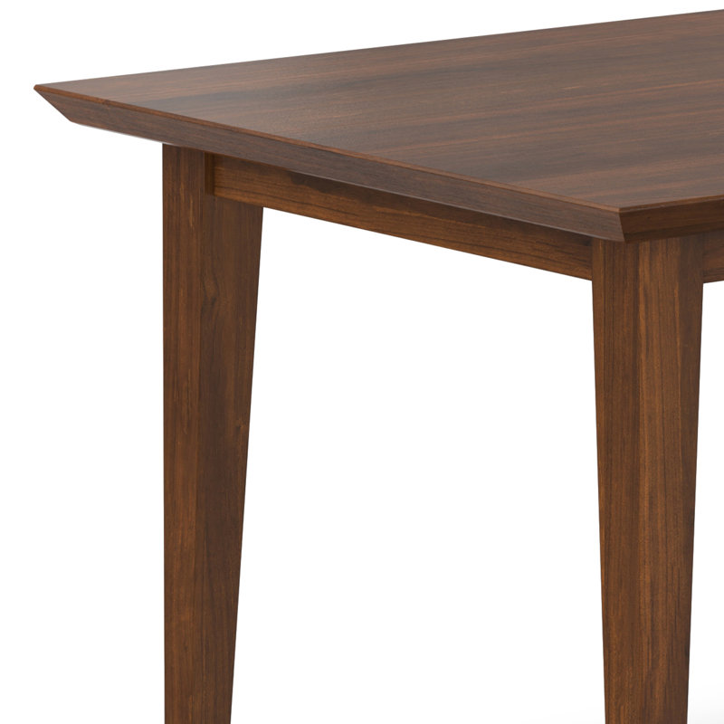 Colby Walnut Solid Wood Rectangular Dining Table for Six