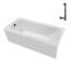 Baignoire en alcôve en acrylique blanc brillant avec drain externe 60 po x 30 po Streamline-101698988