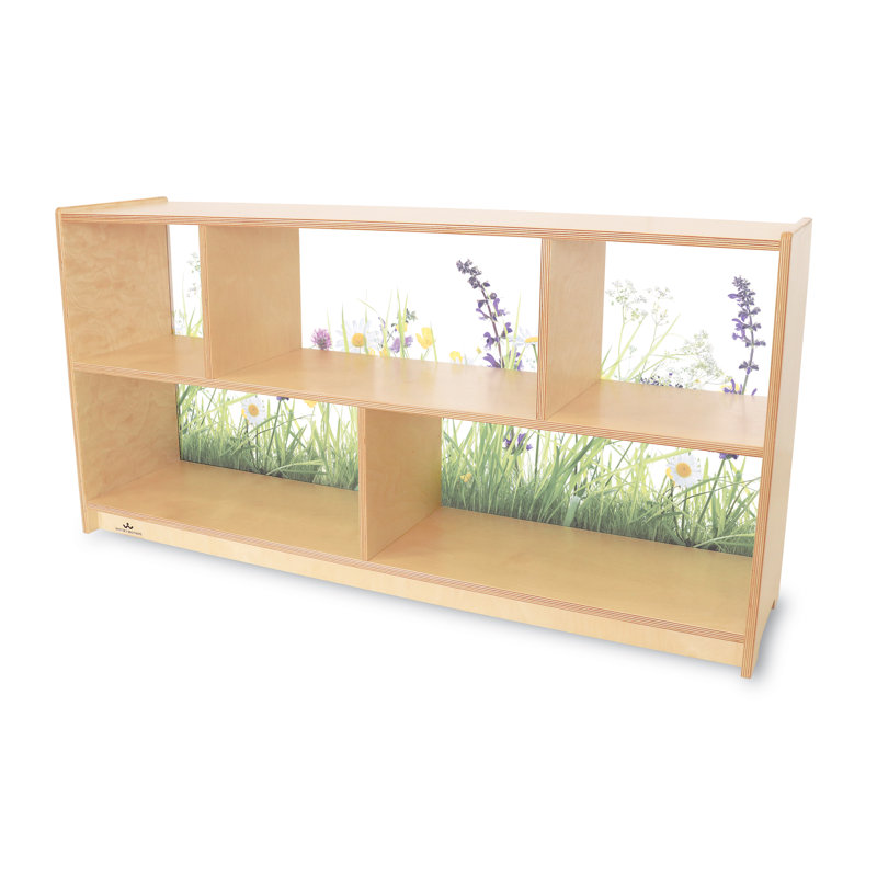 5 Compartment Manufactured Wood Classroom Cabinet, 24.25" H x 48" W x 11.75" D