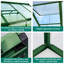 Serre en polycarbonate pour l'extérieur - Cadre en aluminium robuste de 8 x 12 pi - Évent de toit réglable, porte coulissante verrouillable, poignée sécurisée, ouvre-fenêtre en plastique - pour le jardin, le patio, la cour