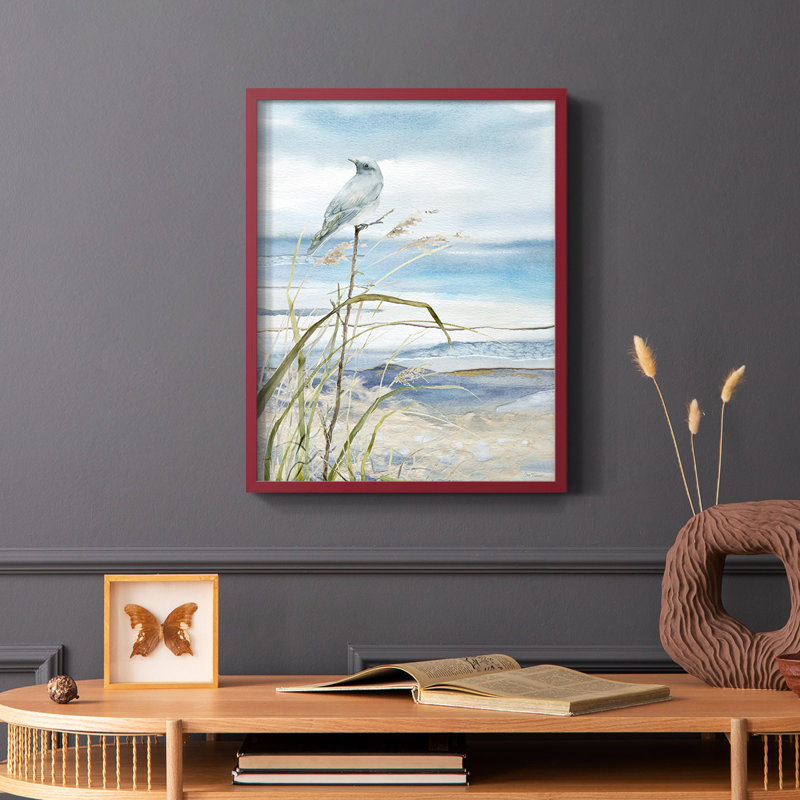 Seaside Rest I, reproduction encadrée - bois massif, H 10 po x l 8 po, Rouge
