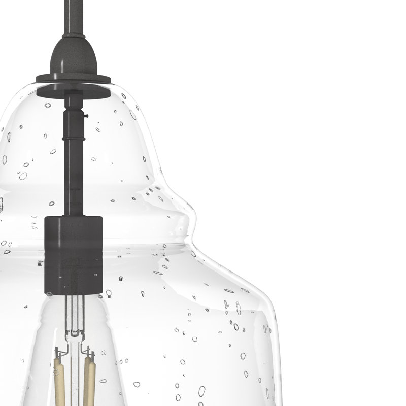 Dunshire 1 Light Noble Bronze Pendant with Glass, Medium, Clear