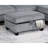 Contemporary 3Pc Sectional Set Corduroy Couch LAF Sofa RAF Chaise Ottoman L-Sectional Living Room-1217255896