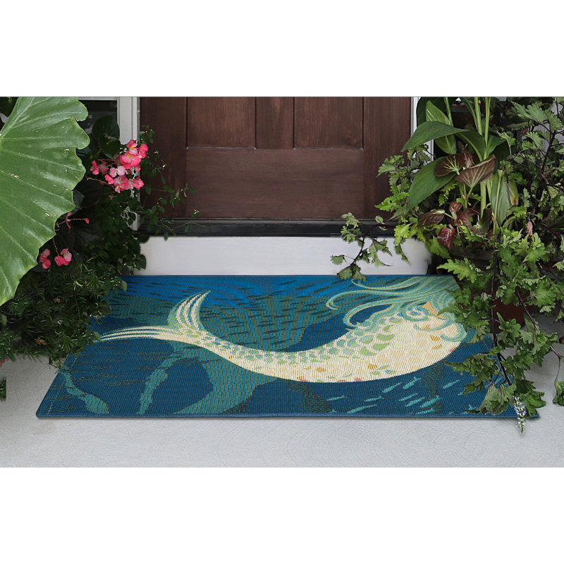 Esencia No Pattern And Not Solid Color Synthetic Non-Skid Kitchen Mat, Rectangle 2'5" x 3'11"