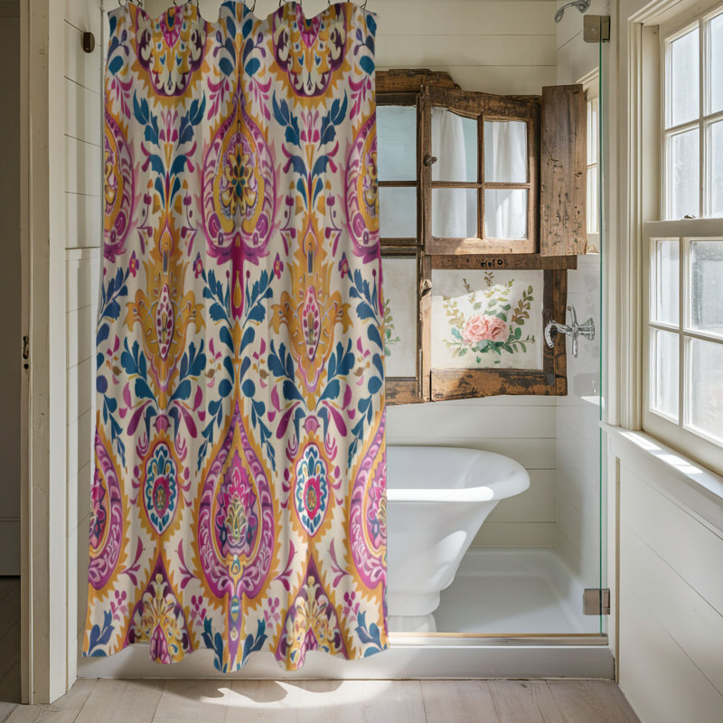 Bohemian Art - Rideau de douche Premium, H 74 po x l 71 po