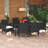 Red Barrel Studio® 5 Piece Patio Dining Set With Cushions Poly Rattan Black-392270775-396962964-392265937