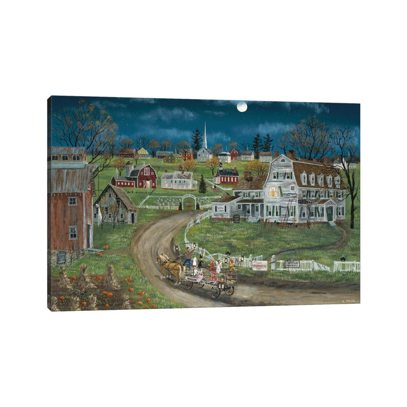Haunted Hayride by Bob Fair - Wrapped Canvas Gallery-Wrapped Canvas Giclée, 66.04 cm H x 45.72 cm W x 3.175 cm D