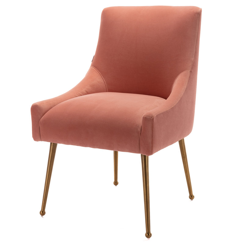 Johileny Velvet Side Chair, Pink