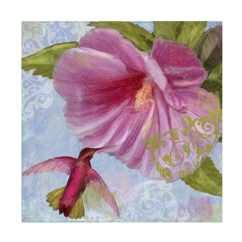 Art de Sasha Humming Hibiscus I_ALI73283, H 14 po x l 14 po