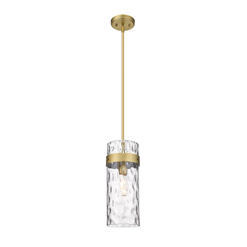 Luminaire suspendu 1 lumière Aultman, Laiton frotté