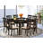 5 Piece Dining Set Includes a Square Dining Table with Butterfly Leaf and 4 Linen Fabric Kitchen Room Chairs, Cappuccino-207364249-164420916-156237512