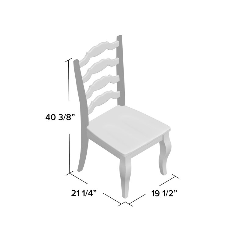 Three Posts™ Huling Solid Wood Ladder Back Side Chair & Reviews | Wayfair