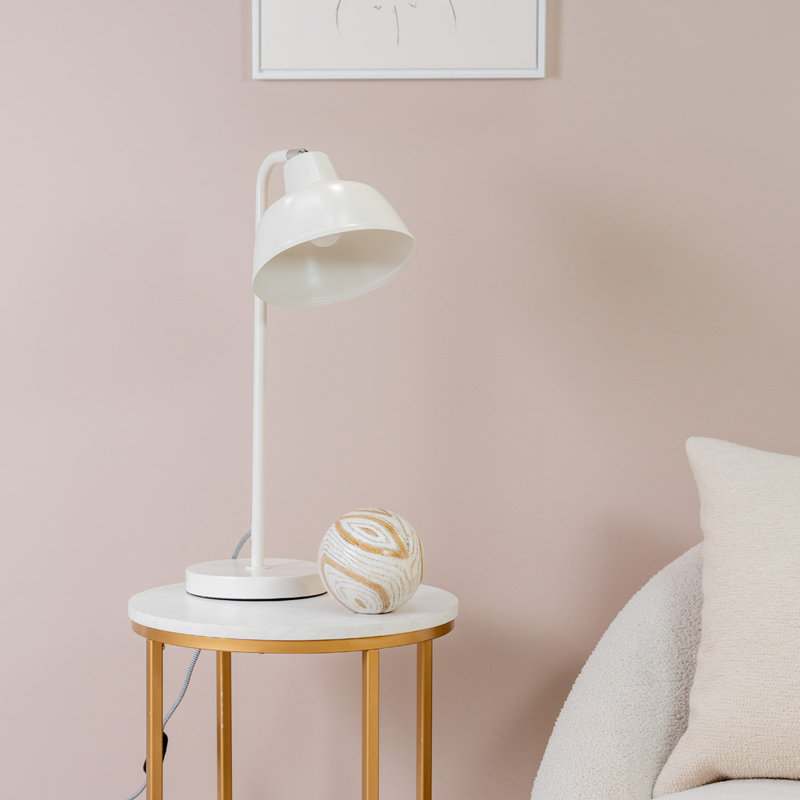 Rhyan Metal Table Lamp, Yes, White