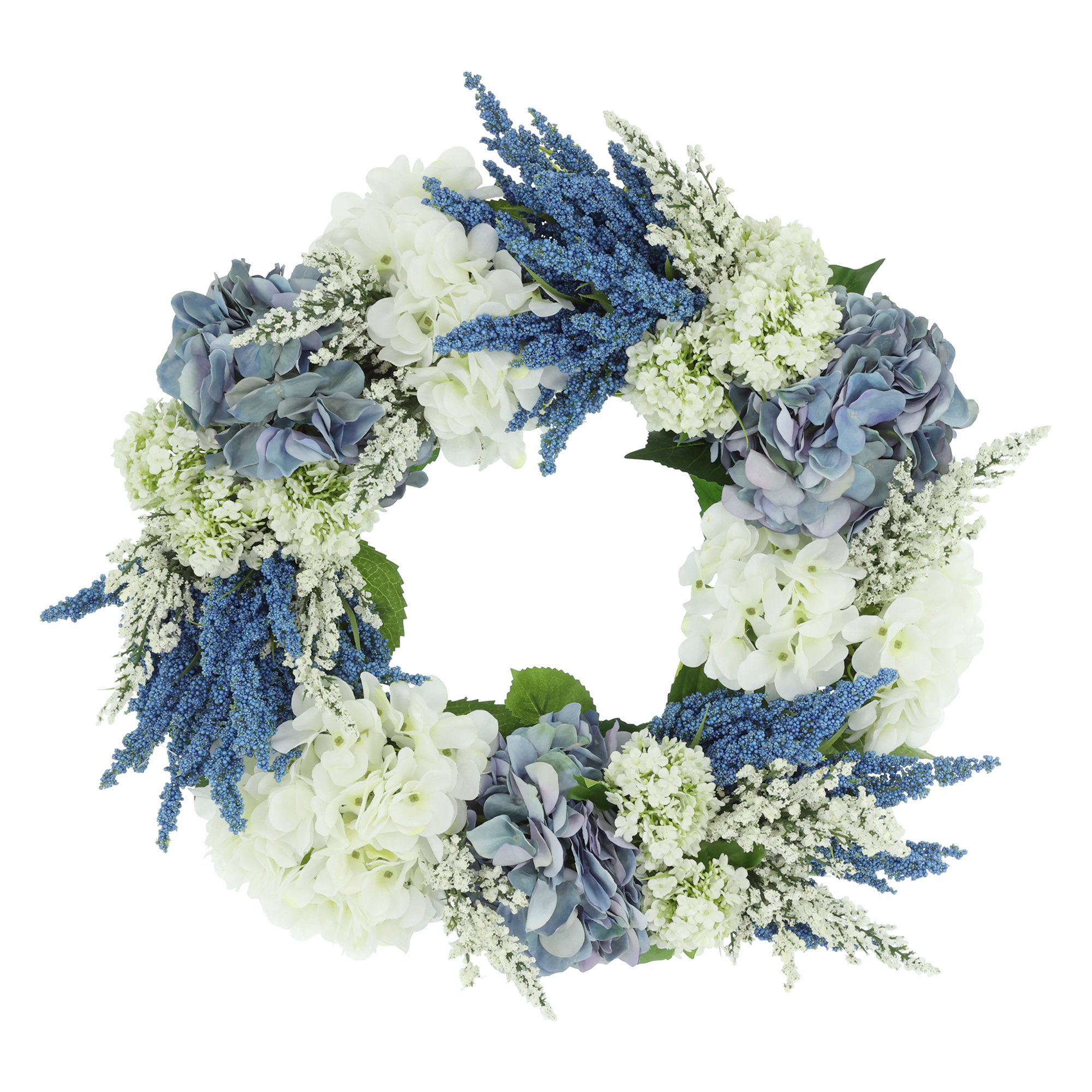 Primrue 23" Wreath with Hydrangeas and Heather & Reviews | Wayfair