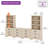 Modular Kitchen Pantry With 12-Drawer Cabinets, 74.2" Tall Wood Open Storage Cupboard, Farmhouse Pantry Cabinet With Adjustable Shelf For Dining Room,Living Room, Beige-220335228