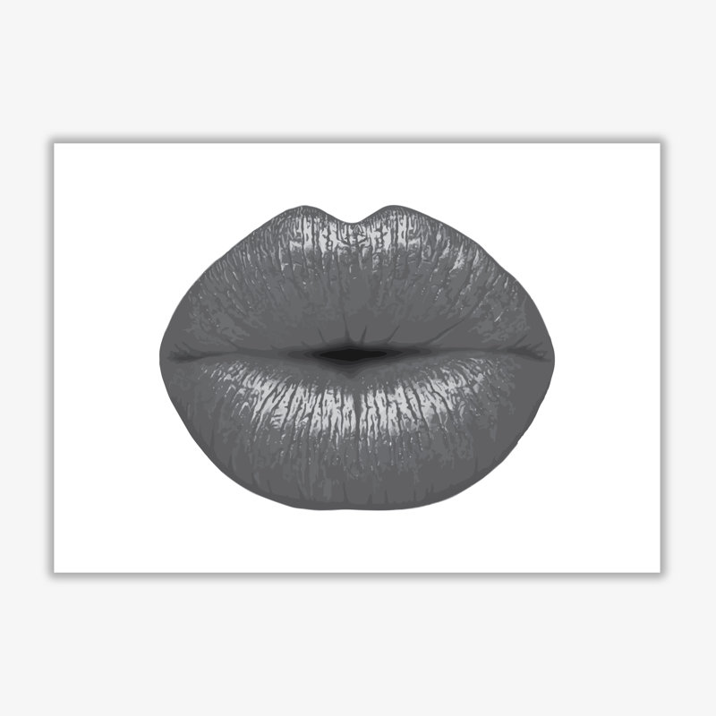 Lips - Painting, No Frame, 30 cm H x 42 cm W x 1 cm D