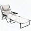Chaise longue de bronzage avec trous pour le visage et les accoudoirs et inclinaison à 4 positions