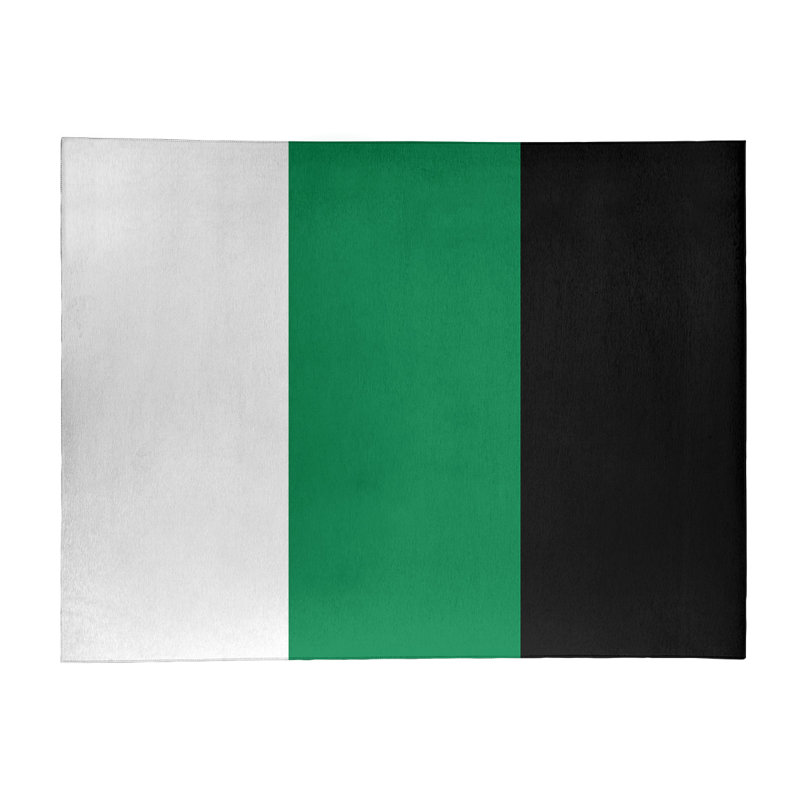 Tapis à rayures vert/noir, Rectangle 5 pi x 7 pi