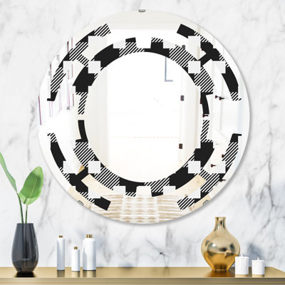 Miroir mural à motif géométrique sans cadre ii moderne space