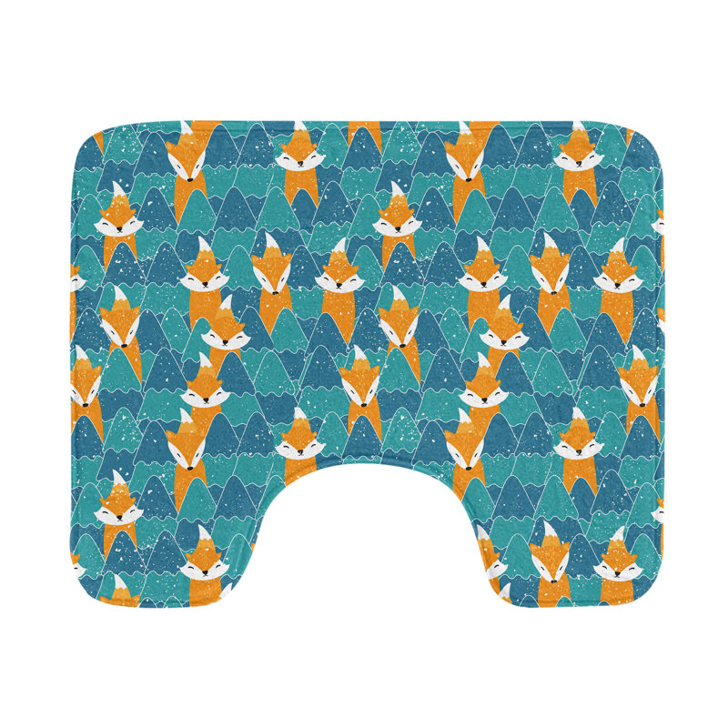 Tapis de salle de bain en U 20 po Fox Sea Blue