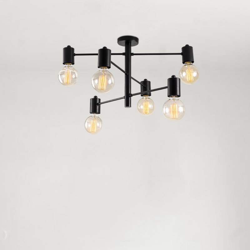 Corrigan Studio® Portillo 6 - Light Sputnik Modern Linear Chandelier ...