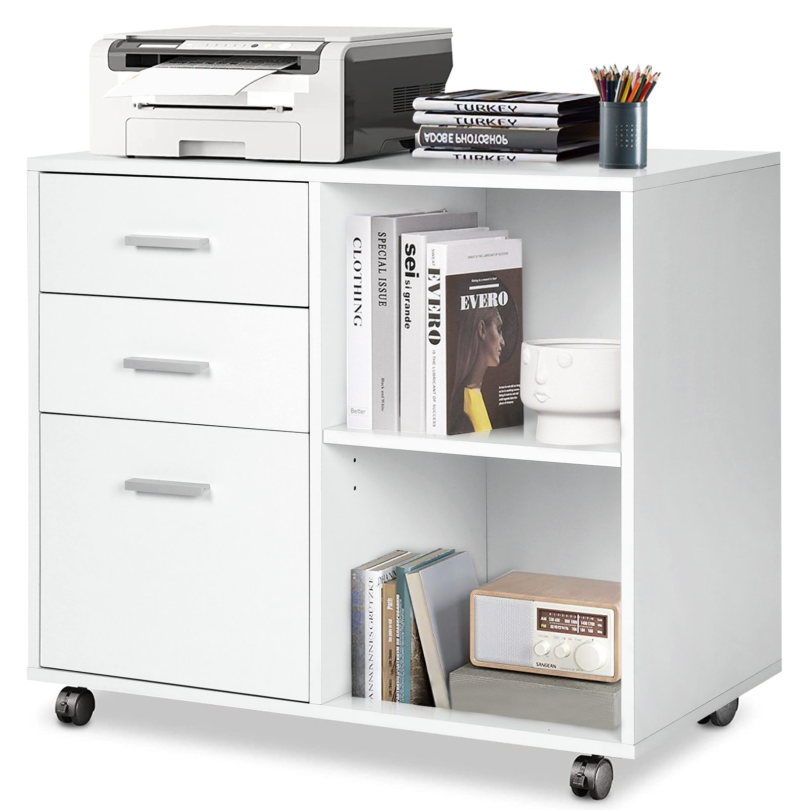 Mercer41 Kestin 31.69'' Wide 3 Drawer Mobile File & Reviews