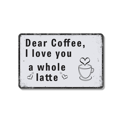 Coffee 10 Inch x 14 Inch Plastic Sign