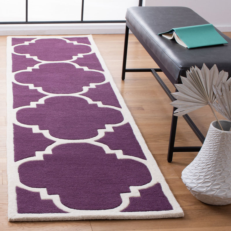 Carolene Hand Tufted Wool Geometric Rug, Runner 2'3" x 7'