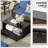 6 Piece Patio Furniture Set, Wicker Outdoor Conversation Sofa Set With Swivel Chairs, Loveseat, Storage Coffee Table-488607149