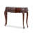 Walnut Finish Solid Mahogany Wood Curved Console Table