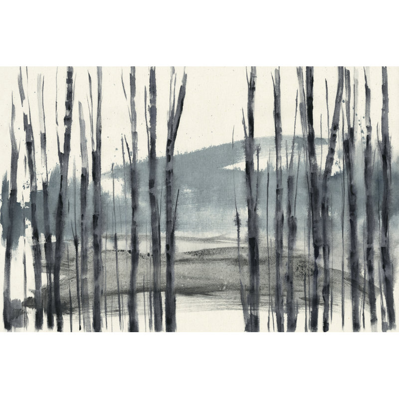Fleline Treeline I par Jennifer Goldberger - peinture sur toile tendue, H 24 po x l 36 po