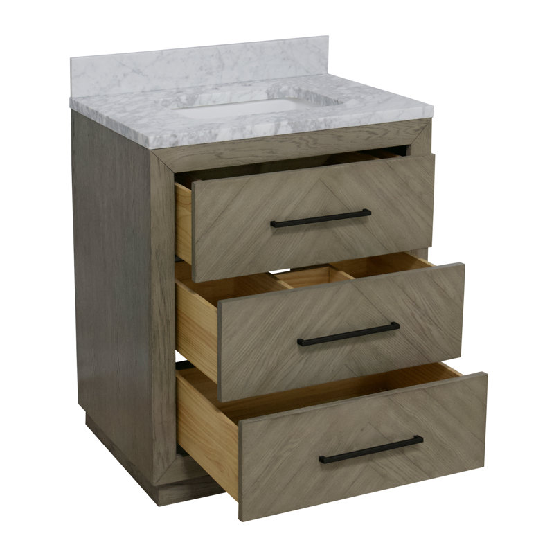 Rumalda 30'' Single Bathroom Vanity, Gray Oak