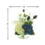 Hortensia et chardon Holland dans un vase en verre