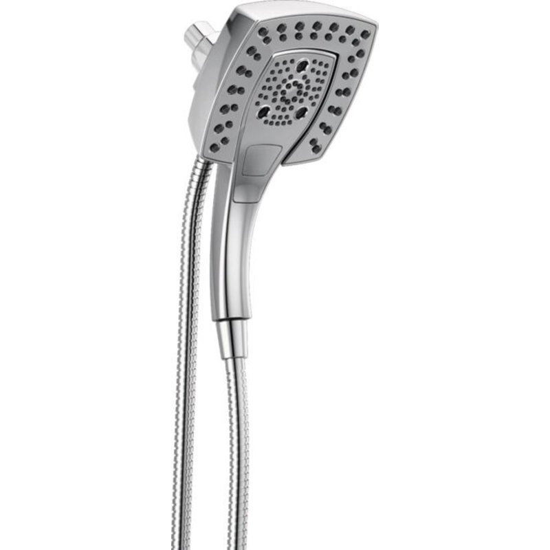 Pomme de douche double avec technologie H2Okinetic, Chrome Lumicoat