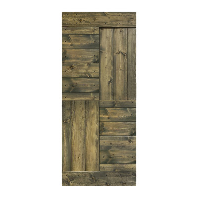 Patented Product S Style Sliding Barn Door Without Installation Hardware Kit (Door Slab Only) - Assembly Required