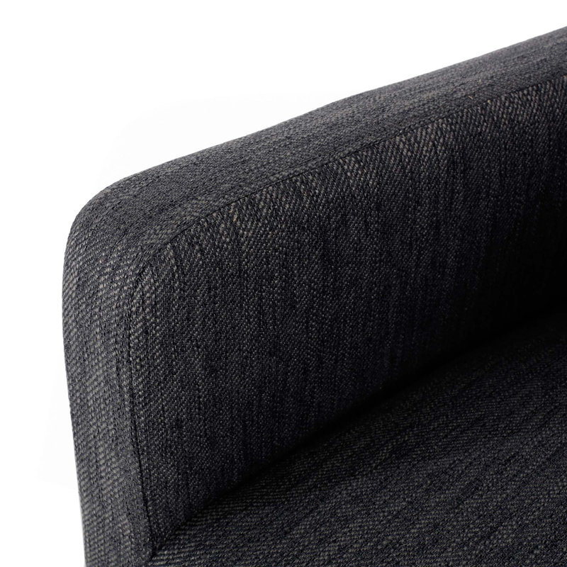 Tabouret en bois massif Alighiero, Gris anthracite / gris patiné, 2, Tabouret de comptoir (siège d'une hauteur de 26 p