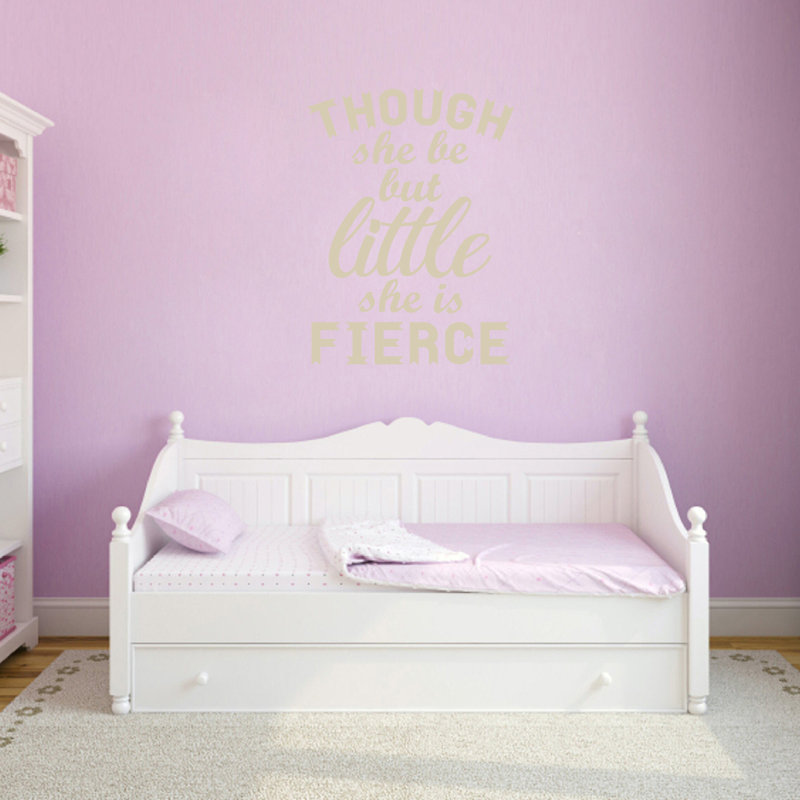 Décalcomanie murale « she is féroce », Beige clair