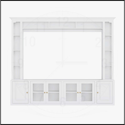 4-Piece Entertainment Center Wall Unit with Bookshelves, All-in-1 Large TV Stand for TVs Up to 80 inches, 92-inch Media Console with Adjustable Shelves