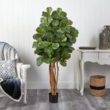 Faux Fiddle Leaf Fig Tree in Pot