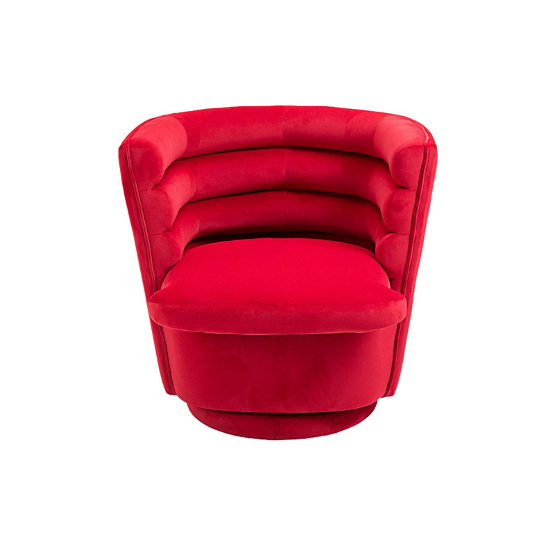 Lasharn Upholstered Accent Chair, Red Velvet