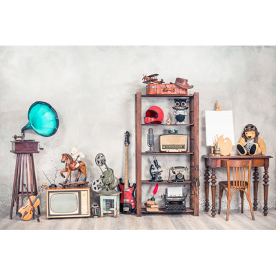 Vintage Hobbies - Wrapped Canvas Print