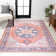 Ville Ornate Medallion Machine-Washable Terracotta/Navy Rug