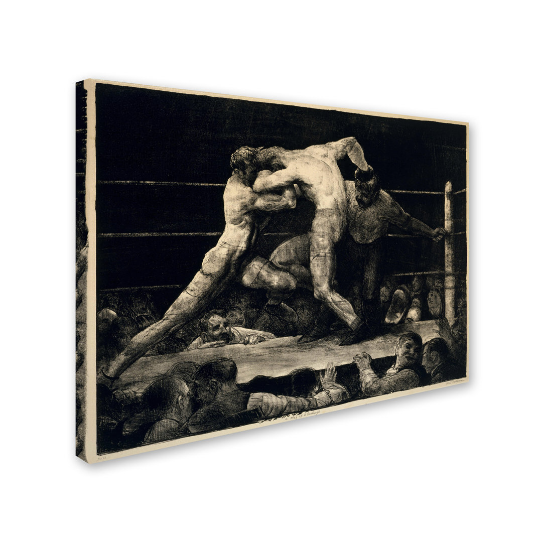 'A Stag At Sharkeys' Print on Wrapped Canvas Wildon Home® 